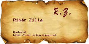Ribár Zilia névjegykártya